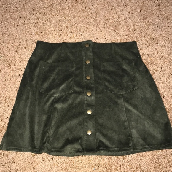 Velvet High Waisted Mini Skirt - Picture 1 of 3